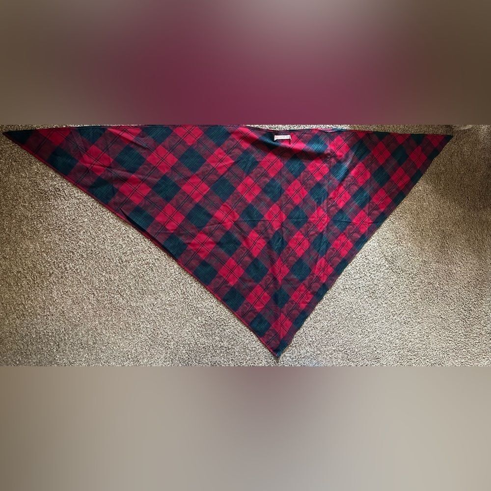Vintage Pendleton 100% Merino Wool plaid scarf made in USA Portland Oregon